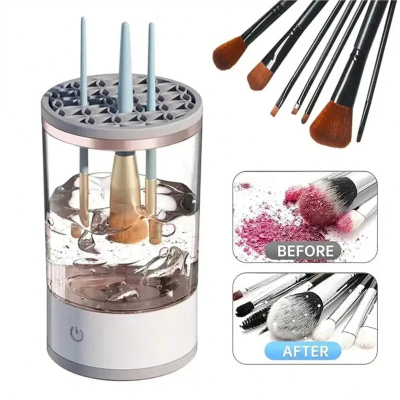 Automatic Electric Makeup Brush Cleaner with Cleaning Pad