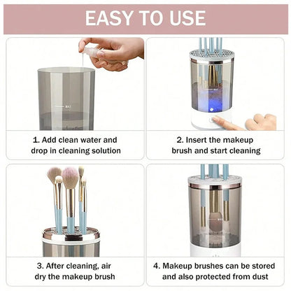 Automatic Electric Makeup Brush Cleaner with Cleaning Pad