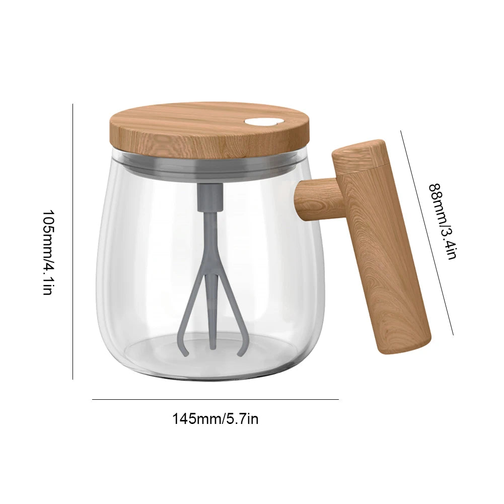 400ML Self Stirring Mug Electric Stirring Coffee Cups Glass Inner Tank Mug Waterproof Automatic Electric Protein Powder Mix Cup