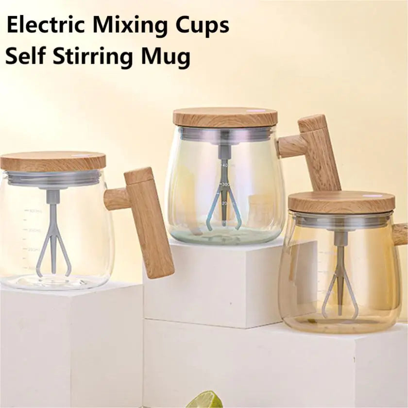 400ML Self Stirring Mug Electric Stirring Coffee Cups Glass Inner Tank Mug Waterproof Automatic Electric Protein Powder Mix Cup