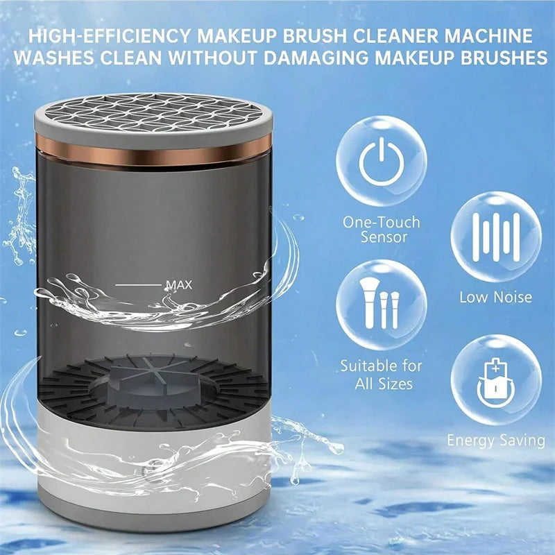 Automatic Electric Makeup Brush Cleaner with Cleaning Pad