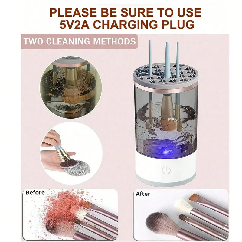 Automatic Electric Makeup Brush Cleaner with Cleaning Pad