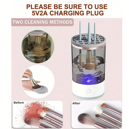 Automatic Electric Makeup Brush Cleaner with Cleaning Pad